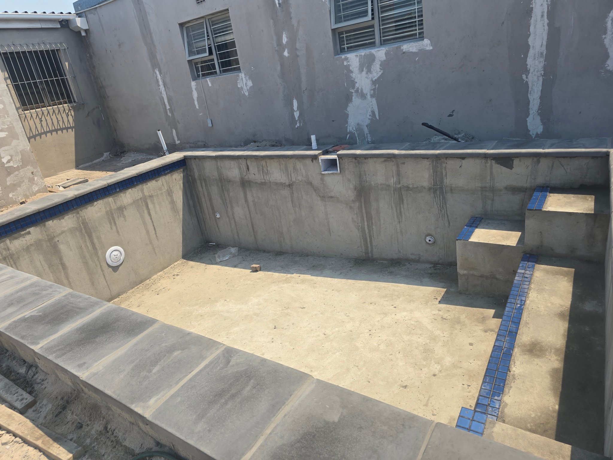 Pool plumbing — bath tap installation